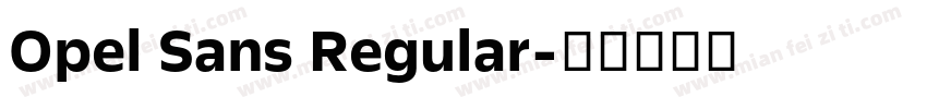 Opel Sans Regular字体转换
